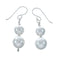 Sterling Silver Mother Of Pearl Bead Hook Dangle Earrings X10938